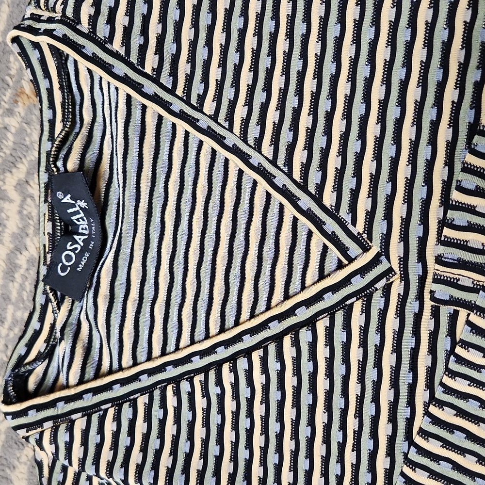 Cosabella Black and White Striped Bodysuit - Picture 12 of 14